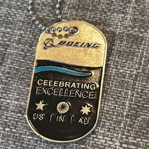Boeing Celebrating Excellence Dog Tag Necklace 2018 p-8